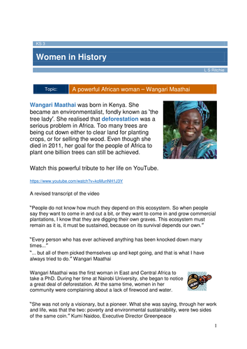 Wangari Maathai - Women in History