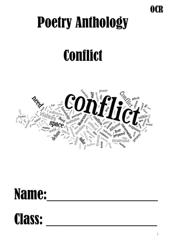 Conflict Anthology for OCR (First sitting in 2017)