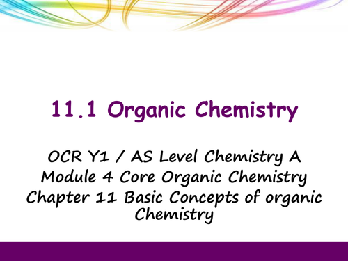 NEW OCR A Level Chemistry - Basic Concepts and Hydrocarbons