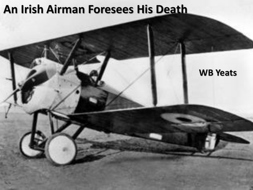 CCEA Literature Poetry- Nature and War - 'An Irish Airman Foresees his Death', by WB Yeats.