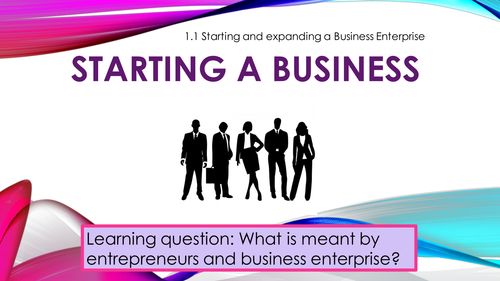 Starting and expanding a business enterprise