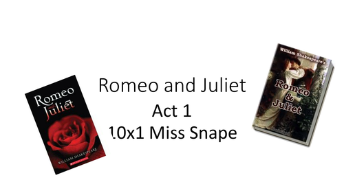 Romeo and Juliet Act 1 and 2:2  Workbook- Key scripts