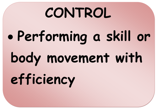 Key words and definitions posters for Physical Education