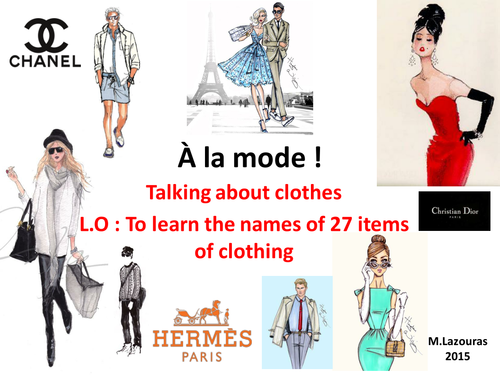 A la mode les vetements Teaching Resources