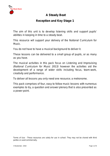 Steady Beat and Rhythm lesson plan by gwright78a - Teaching Resources - TES