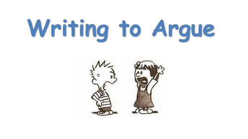 Writing to Argue