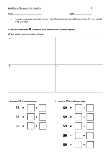 Key Stage 1 Maths Working at the Expected Standard Evidence