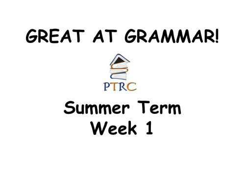 Year 3/4 Great at Grammar SPAG Activities - Summer Term Pack