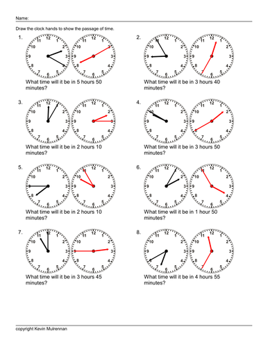 Teaching Resources 100 worksheets Time Passages KS2 Telling the Time