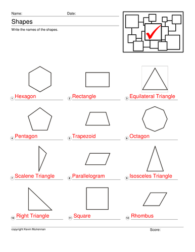 Teaching Resources worksheets Shapes Maths Triangles Octagons by ...