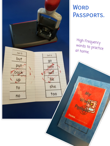 High Frequency Word Passport - Full printable set