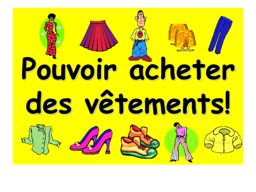 French Teaching Resources: PowerPoint: Shopping for Clothes