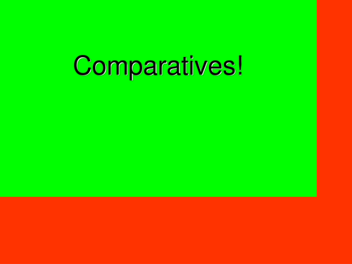 French Teaching Resources: PowerPoint: The Comparative.