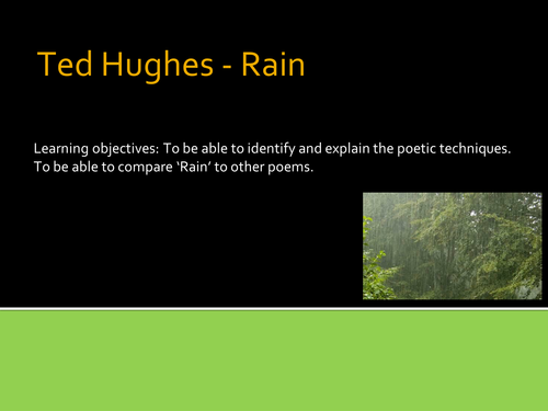 Ted Hughes Rain poetry