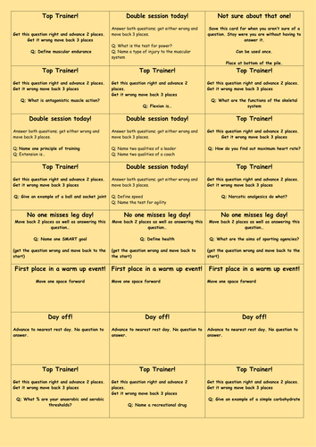 Road to Rio revision board game