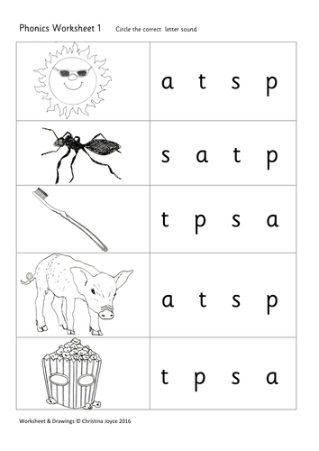 phonics 4 worksheets tes phase Phonics A  Match Teaching T  BeeMistress Picture P by 1: S