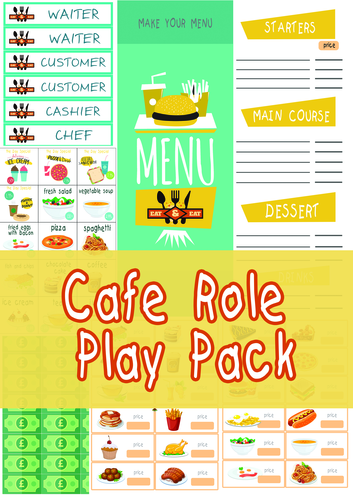 Cafe Role Play Pack