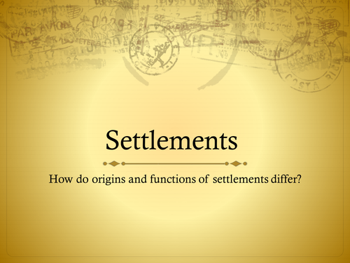 Introduction to settlements