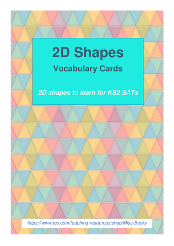 2D Shape Vocabulary Cards - KS2 SATs