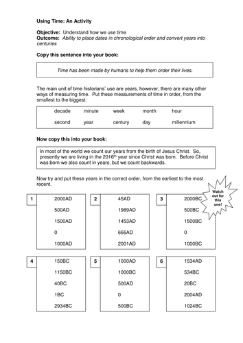 What is time?  An introductory lesson to History