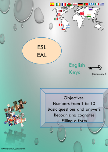 ESL/EAL Number/basic question Unit1/Lesson2 (Lesson + Exercices) No Prep