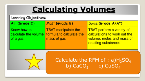 C3 Topic 4 - Calculating gas volumes Full Lesson