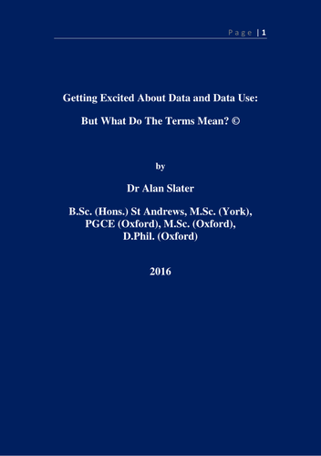 Getting Excited About Data and Data Use