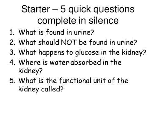 Biology B3 ADH and the Kidney