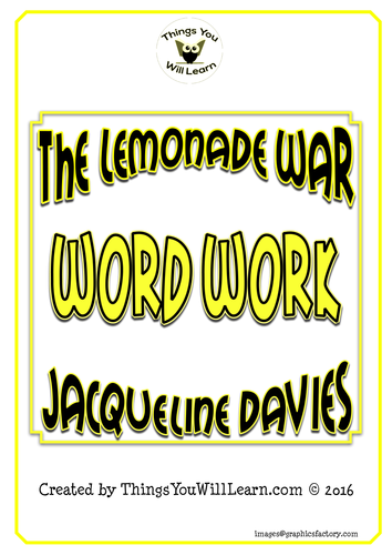 The Lemonade War Vocabulary Workbook