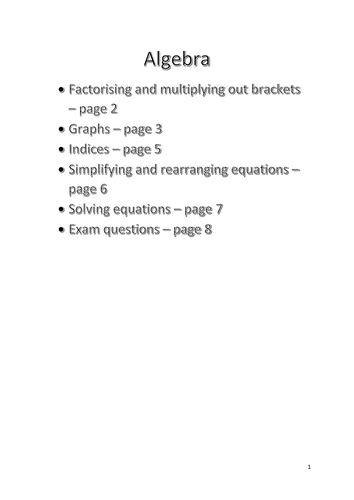 GCSE Maths revision pack