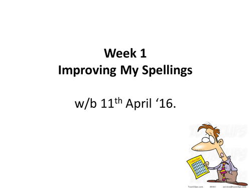  Key Stage 3  Improving Spellings