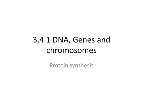 AQA A level  genes and chromosomes (protein synthesis)