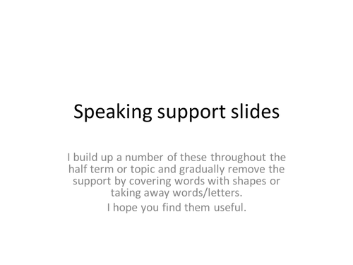 Building spontaneous speaking