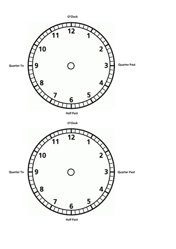 label a clock worksheet