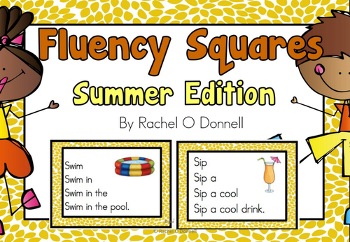 Reading Fluency Squares Summer