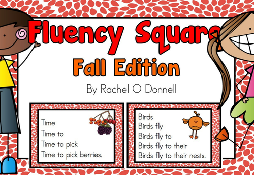 Fluency Squares Fall Autumn Edition
