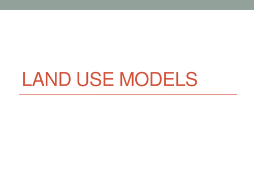 Land use Models for KS3