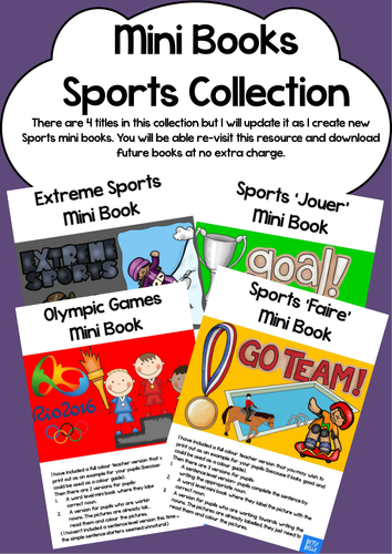 UPDATED French Mini Books: Sports Collection