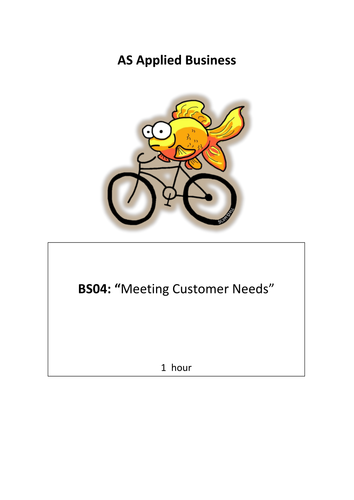 Exam Pack - Unit 4 AQA AS Applied Business (BS04) | Teaching Resources