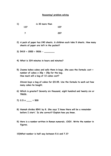 year 6 sats revision teaching resources