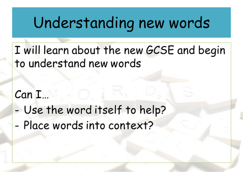 Understanding new words