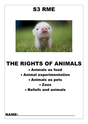 ANIMAL RIGHTS, R.E, RME, Religion
