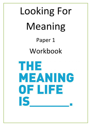 Looking For Meaning GCSE WJEC Revision Booklet Workbook