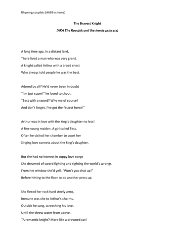Narrative poem (The Ravajack)