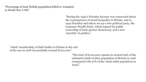 An Inspector Calls and The Bible.