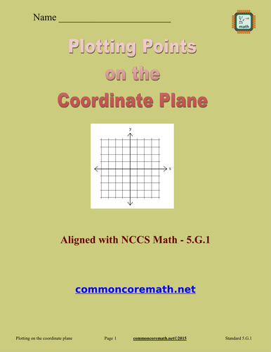 Plotting Points on the Coordinate Plane - 5.G.1 | Teaching Resources