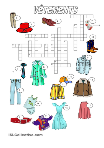 Description In French Key Stage 2 Clothes And Colours Teaching Resources