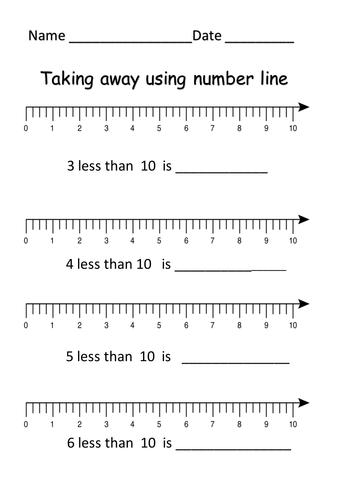 less than with number line | Teaching Resources