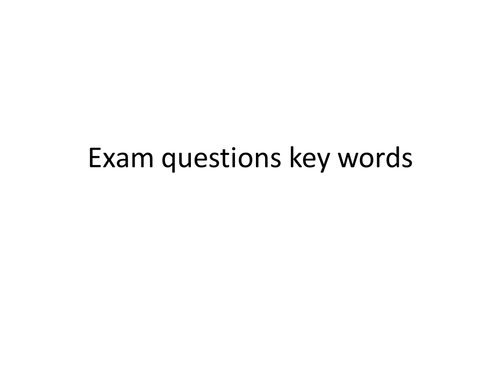 OCR Business A Level Exam Key Word HELP