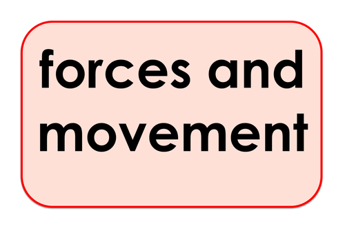 Forces and Movement - Games and Activities Supporting Scientific Vocabulary 